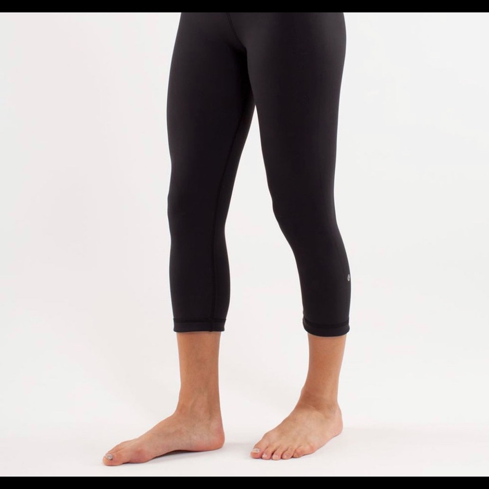 Lululemon reversible leggings crop 21” grey/black